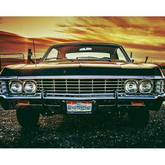 Paint by Numbers Kit for Adults -Supernatural Car (9)- on Canvas with Brushes Acrylic Pigment DIY Oil Painting for Home Wall Decor (40x50cm/16x20 inch)-