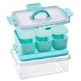 thumbnail image 2 of Cook with Color 3-Compartment Snack Box with Ice pack, Locking Lid and Handle, Dishwasher Safe, Green, 2 of 5