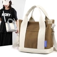thumbnail image 2 of Bolso de lona, bolso bandolera de mano, bolso de mano de gran capacidad y múltiples capas, bolso para mamá y bebé, 2 of 6