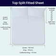 thumbnail image 2 of SGI Bedding 36" King Split Top Flex Head sheet 100% Egyptian Cotton Sheet Set - 600 Thread Count Flex Top Sheet for Adjustable Bed 4 Piece Sheet Set 15" Deep for Sleep Number bed - Light Blue, 2 of 7