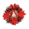 thumbnail image 2 of RBCKVXZ Christmas Wreaths for Front Door 12 Inches Christmas Wreath with Blue Ball Ornaments for Outdoor Wall Window Fireplace, 2 of 7