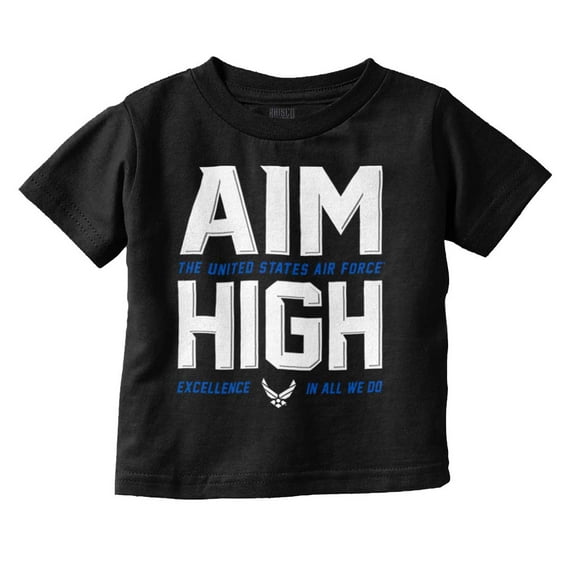 US Air Force Aim High USAF Logo Toddler Boy Girl T Shirt Infant Toddler Brisco Brands 6M