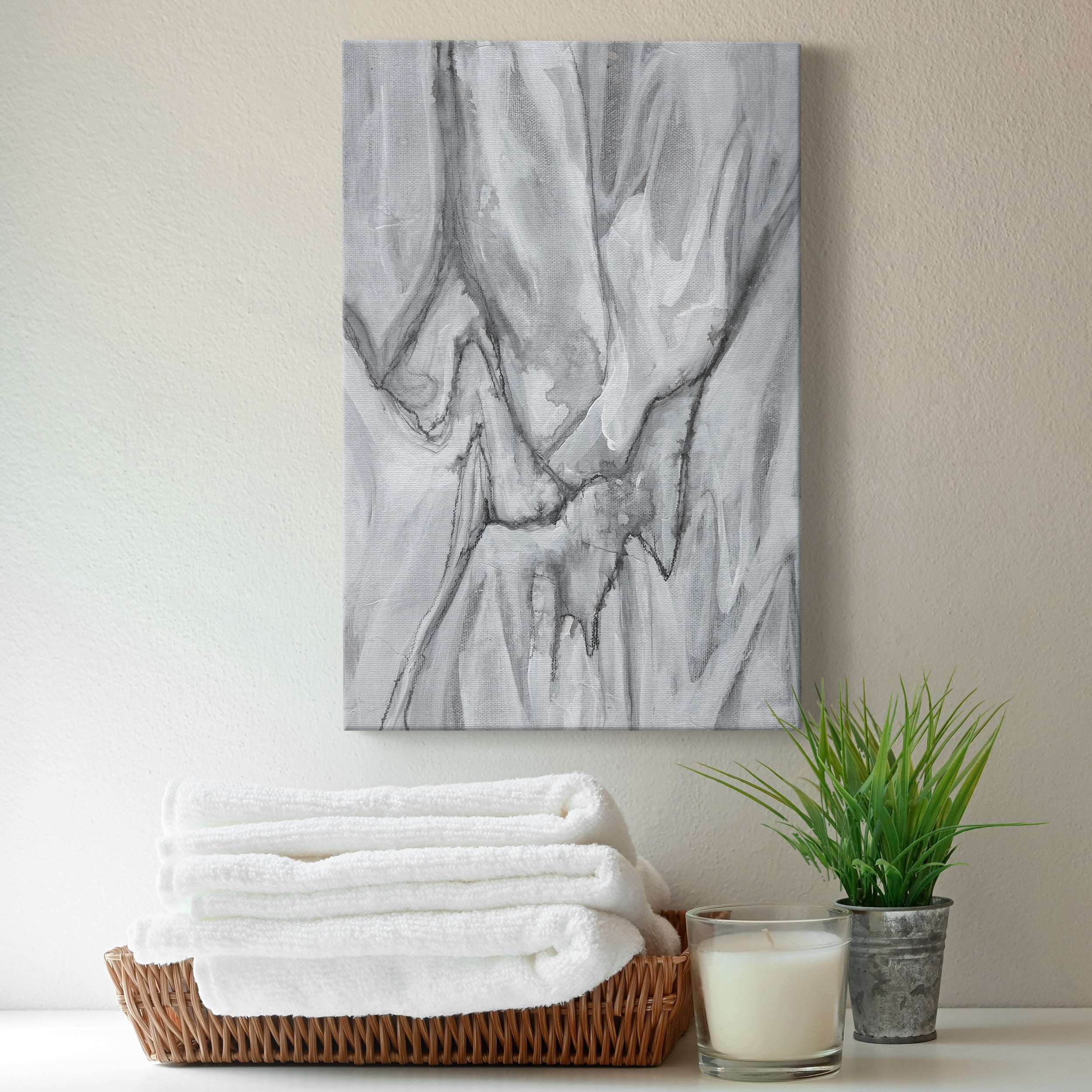 Marbled White I Premium Gallery Wrapped Canvas - Ready to Hang