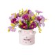 thumbnail image 2 of Bonsái de flores artificiales con maceta de cerámica para decoración del hogar u oficina, centro de mesa de bajo mantenimiento, estantería y decoración de escritorio, 2 of 5
