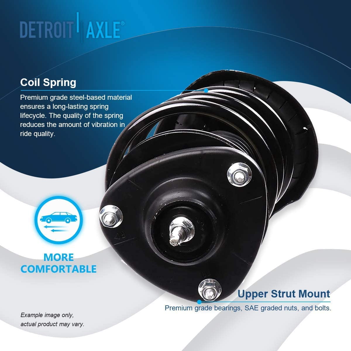 Detroit Axle - 6pc Struts Shocks Kit for FWD 2005 2006 2007 Honda Odyssey Complete Front Struts with Coil Springs Sway Bars + Rear Shock Absorbers Replacement Quick Install Ready Struts Assembly