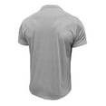 thumbnail image 5 of HAOTAGS Men's Button Collar Shirts Casual Outdoor Short Sleeve T Shirt Gray Size 3XL, 5 of 5