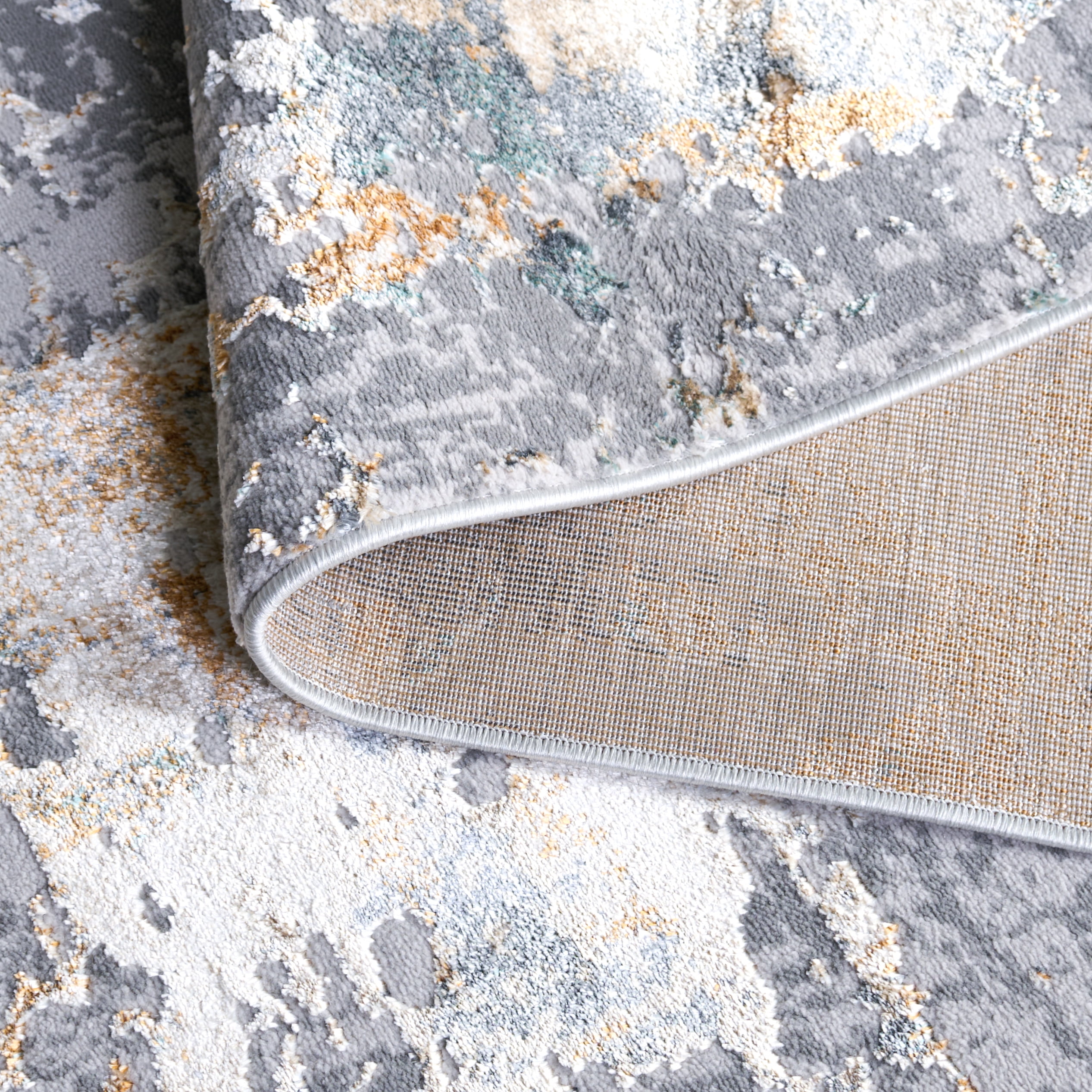 SAFAVIEH Alenia Johan Distressed Area Rug, Grey/Beige, 4' x 6'