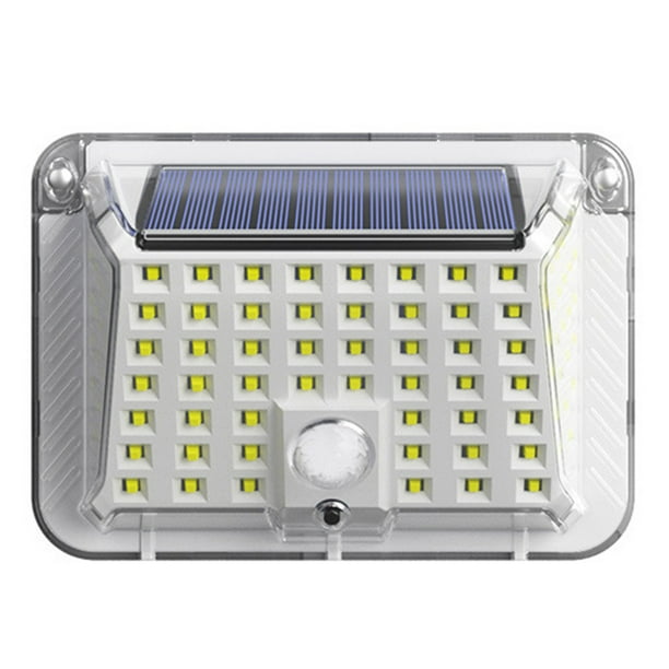 Luces solares para exteriores 90 LED Luces de seguridad con sensor de movimiento solar 3 velocidades Luces solares de pared impermeables Transparentes