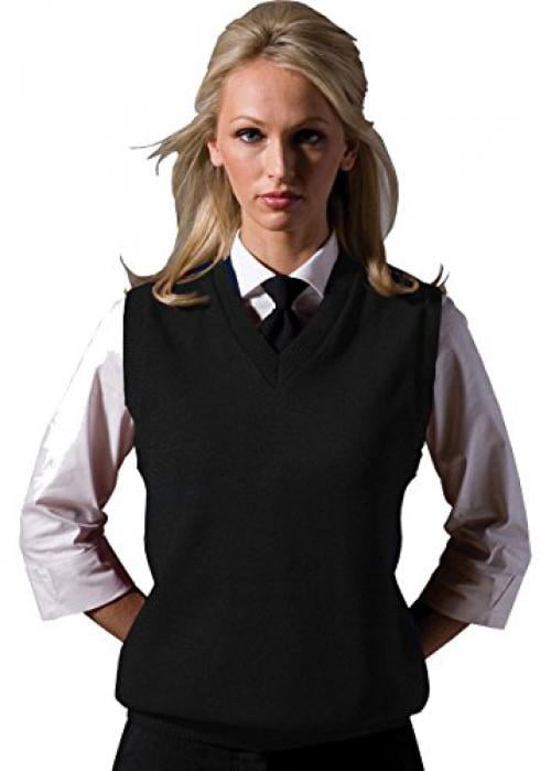 Ed Garments Women's V-Neck Durable Sweater Vest - Charcoal - XXX-Large ...