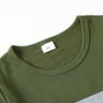 thumbnail image 4 of 7T Little Boys Clothes 7T Boys 2PCS Summer Outfits Set Round Neck Little Boys Short Sleeve Patchwork Top Shorts Set Green, 4 of 8