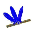 thumbnail image 6 of Mardi Gras Headband Feathered Crystal Flapper Headpiece for Masquerade Party Oversized Feathered Elastic Headband, 6 of 7
