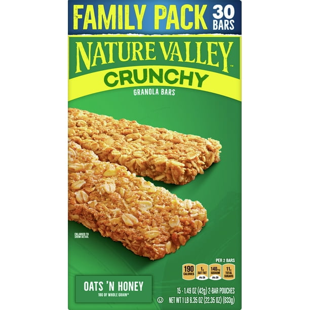 Nature Valley Granola Bars, Crunchy, Oats n' Honey