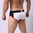 thumbnail image 4 of HUPOM Mens Underwear Boxer Briefs Male Thongs Medium waist Comfort Waist Solid Boxer Briefs White S, 4 of 6
