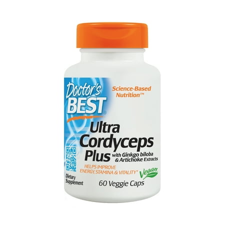 Doctor's Best Ultra Cordyceps Plus, Non-GMO, Vegan, Gluten Free, Soy Free, 60 Veggie (Best Cordyceps On The Market)