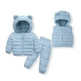 thumbnail image 3 of Owordtank 2 Piece Toddler Winter Coats and Matching Pants Lightweight Puffer Padded Jacket Clothing Set Snowsuit Ski Suit, 3 of 3