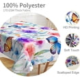 thumbnail image 3 of 60x84inches Spring Floral Tablecloth Purple Pink Flowers Butterfly Decorative Table Cover Waterproof and Stain Resistant Fabric Table Cloth for Kitchen Dining Picnic Camping Outdoor Party, 3 of 7