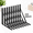 8 Pack-Black-18''x12'', variant on 30 Pack-Black-18''x12'' Heavy Duty Metal Shelf Brackets with Screws