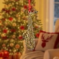 thumbnail image 3 of ViciArt Saxophone Christmas Ornament, Musical Instrument Design with Holiday Lights, Festive Decor, 3 of 4