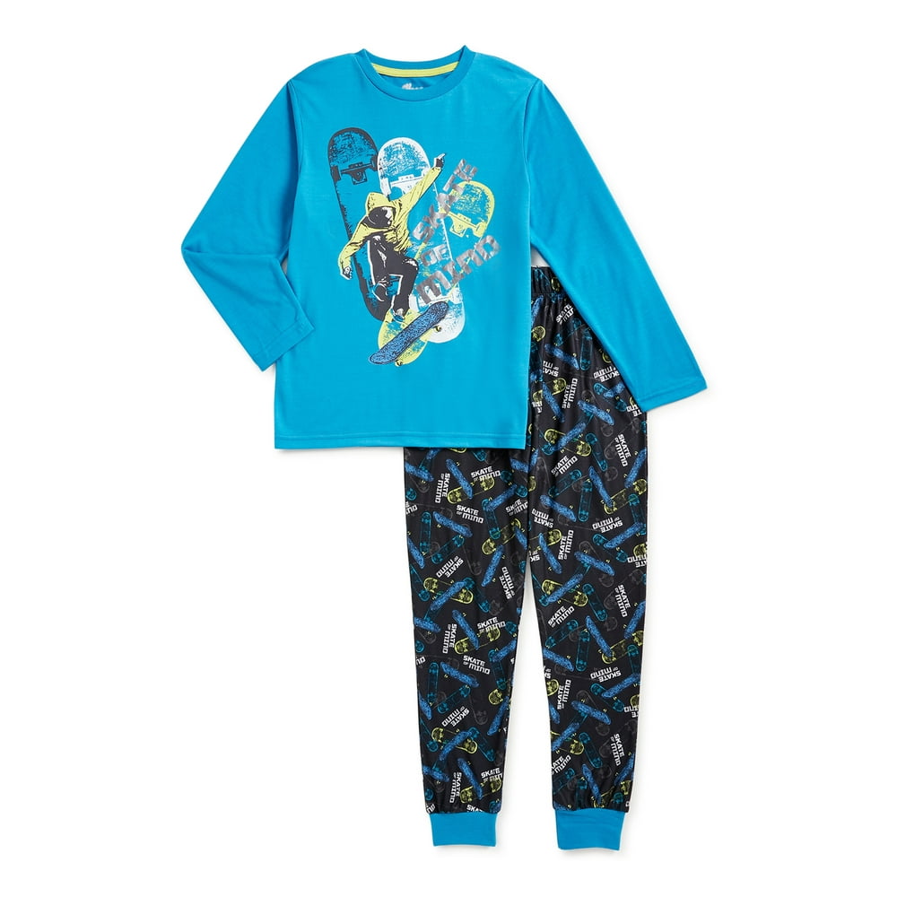 Sleep On It Sleep On It Boys 2 Piece Long Sleeve Pajama Pant Set
