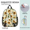 thumbnail image 5 of Sunflower and Seed Cream Pattern Backpack for School, Cute School Bag with Adjustable Shoulder Straps and Padded Back, 13.8"x11.4"x6", 5 of 5