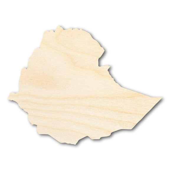 Unfinished Wood Ethiopia Country Shape - East African Craft - up to 46" DIY 24" / 1/2"