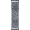 thumbnail image 2 of Safavieh Easy Care Emmet Bordered Polyester Machine Washable Runner Rug, Gray/Ivory, 2'3" x 8', 2 of 12