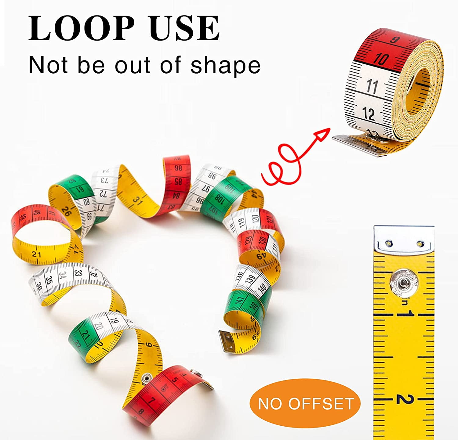 2 Pack Thicken Cloth Ruler Tape Measure, 300 cm/120 Inch Soft Pocket  Measuring Tape for Body Fabric Sewing Tailor, Weight Loss, Craft Knitting,  Double