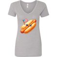 thumbnail image 3 of Inktastic All-american Hot Dog Women's V-Neck T-Shirt, 3 of 5