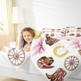 thumbnail image 4 of jejeloiu Chic Cowgirl Boots Bedding Comforter Set,Kawaii Bow Knot Twin Comforter Sets,Horse Horseshoe Bedding Set For Children,Ultra Soft Bedroom Decor Reversible,2 Pieces, 4 of 8