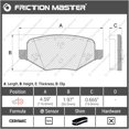 thumbnail image 2 of Friction Master D1377 Rear Ceramic Brake Pads Replacement Set, 2 of 5