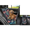 thumbnail image 4 of Pzuqiu Paisley Boho Floral Dog Car Seat Cover Backseat Heavy Duty Dog Hammock with Adjustable Dogs Bandanas Car Trash Bag Universal Fit Most Sedan Truck SUV, 4 of 6
