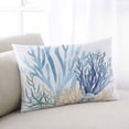 thumbnail image 2 of Summer Coral Throw Pillow Cover 20 x 36 Inch Decorative Pillow Cover Vintage Coastal Ocean Blue Green Plant Lumbar Pillowcase Seasonal Rectangle Cushion Case for Couch Sofa Bed Living Room, 2 of 7