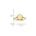 thumbnail image 5 of Real 14kt Yellow Gold 7.5x6.5mm Open Back Signet Ring Size: 6; for Adults and Teens; for Women and Men, 5 of 5