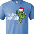 thumbnail image 3 of Inktastic Feliz Navidad Christmas Cactus in Santa Hat T-Shirt, 3 of 4