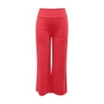 thumbnail image 4 of ManxiVoo Womens Versatile High Waisted Wide Leg Trousers With Pockets For Yoga Work And Casual Activities Combining Sporty Function With Style L Size Red, 4 of 4