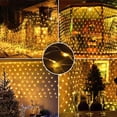 thumbnail image 4 of Guirnalda de luces LED de malla navideña de 3 m, 6 m, 12 m y 18 m, cortina de hadas para exteriores, resistente al agua, para fiestas, jardines, decoración de bodas, 4 of 5