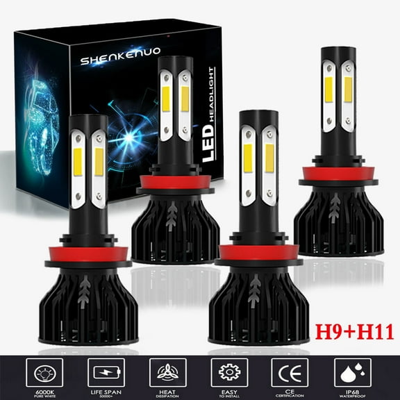 For Dodge Grand Caravan 2011-2019 Headlights H9 H11 High/Low Beam Bulbs 4pc