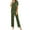 Army Green, variant on ZZwxWA Cotton Pajamas Sets for Women 2 Piece Button Down Short Sleeve Pj Set with Long Pants Lounge Set Womens Soft Sleepwear