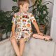 thumbnail image 4 of Balery Fall Farm Pumpkin Conjunto de Pijama Infantil de Manga Corta con Estampado – Ropa de Dormir de Algodón Suave-3X-Large, 4 of 6