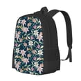 thumbnail image 2 of Vsdgher Lilies Flowers Print Backpack for Women Men School Bookbag with Laptop Compartment for College Work Travel, Simple Fashion Casual Daypack, Fit 15" Laptop, 2 of 8