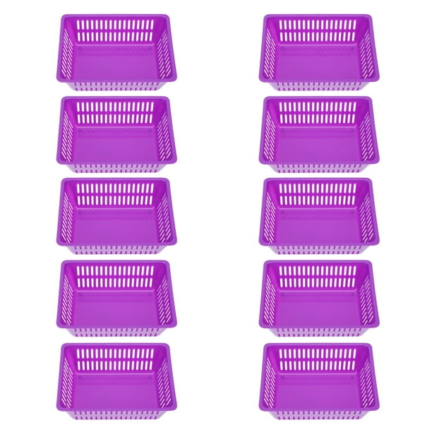 Basket Baskets Storage Plastic Mesh Tray Bin Stackable Organizers Desk