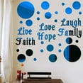 thumbnail image 2 of Solid Circle Love Life Laugh Wall Sticker, 2 of 5