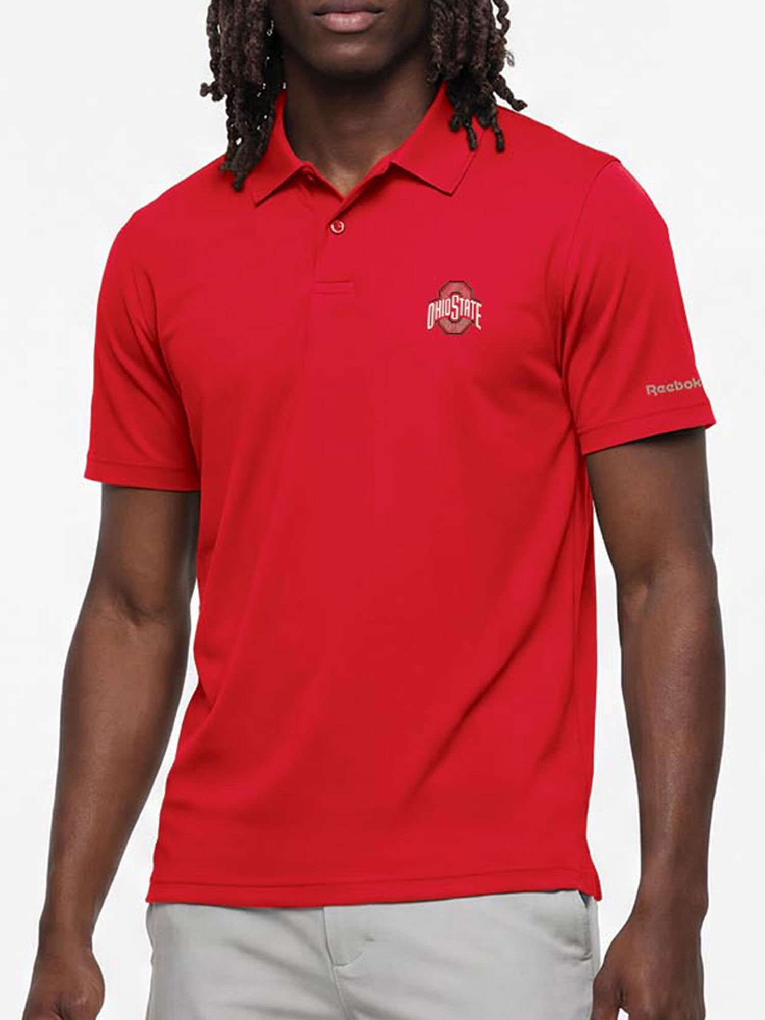 Ohio State Buckeyes Reebok Mens Short Sleeve Polo Shirt