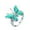 Green, variant on Opvise Decorative Good-Looking Women Ring Gift Elegant Rhinestone Butterflies Ring Jewelry Accessaries