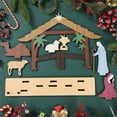 thumbnail image 7 of YOHAVEN Wooden Nativity Set, Easter Manger Creche Scene for Home Display, Tabletop Spring Holiday Decoration, Religious Ornament for Living Room Dining Office, 7 of 7