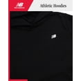 thumbnail image 2 of Sudadera con capucha New Balance para niños, forro polar de algodón suave, color negro 10-12, 2 of 6