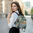 thumbnail image 6 of FORMRS Mini Backpack Purse for Women Quilted Travel Daypack Casual Shoulder Bag, Pine Tree Rainbow, 6 of 7