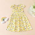 thumbnail image 6 of WOYY Girl's Lemon Print Sleeveless Dress Summer Casual Floral Sundress, Sizes 1-9, 6 of 7
