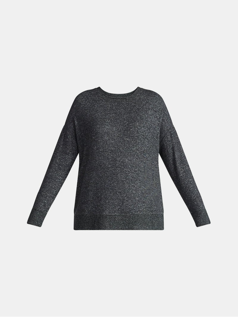 Time and Tru Women's Hacci Knit Tee with Long Sleeves, Sizes XS