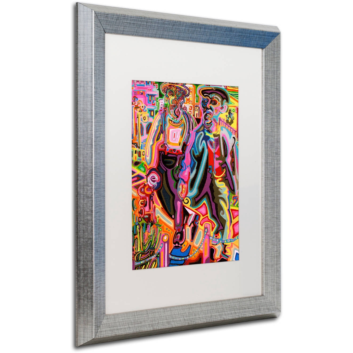Trademark Fine Art "Thugs" Canvas Art by Josh Byer, White Matte, Silver Frame